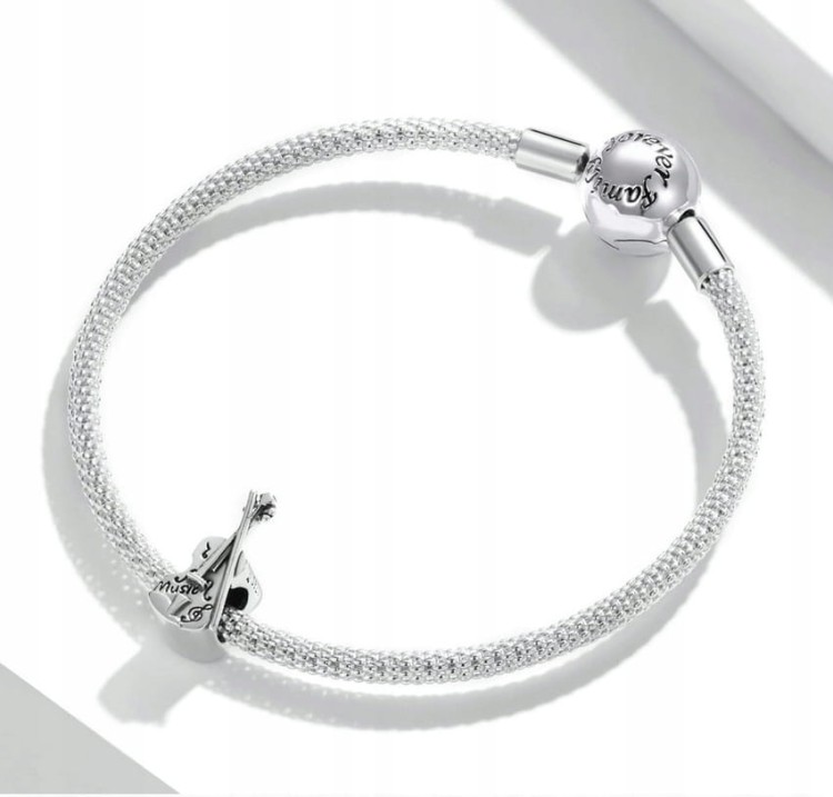 Charms do Pandora Skrzypce kocham muzykę SREBRO próby s925