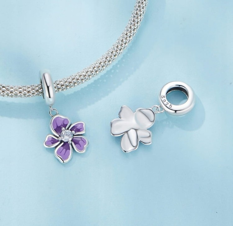 Charms do Pandora Irys srebrny kwiat SREBRO próby s925