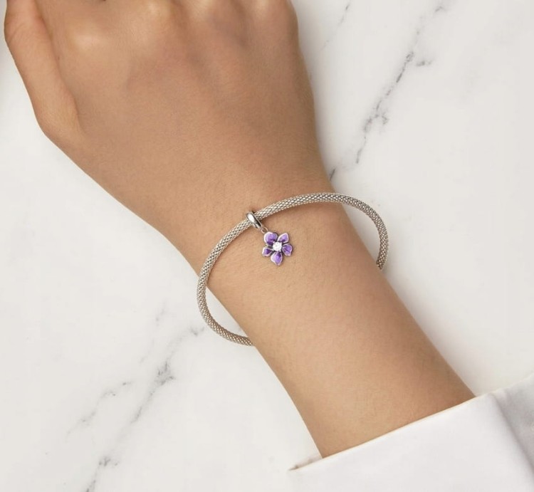 Charms do Pandora Irys srebrny kwiat SREBRO próby s925