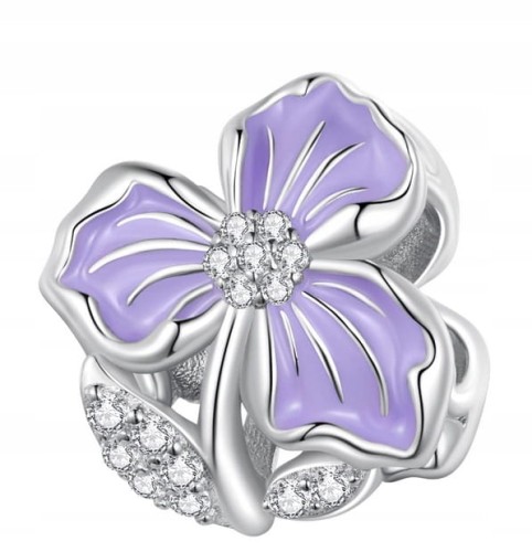 CHARMS Zawieszka IRYS kwiat srebrny beads charms Jakość SREBRO próby s925