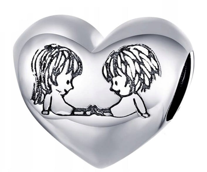 CHARMS Zawieszka BEST FRIEND przyjaźń przyjaciele serce SREBRO próby s925