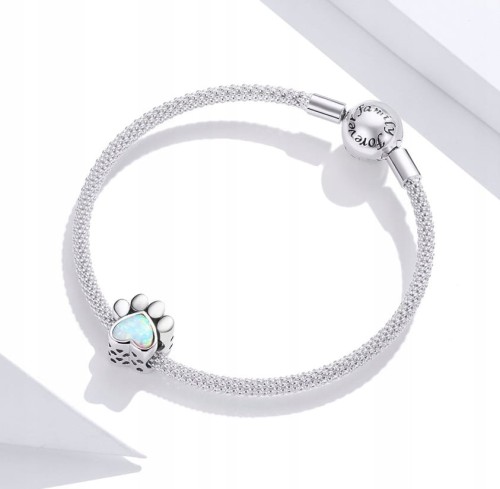 Charms do Pandora Łapa psa kota SREBRO próby s925