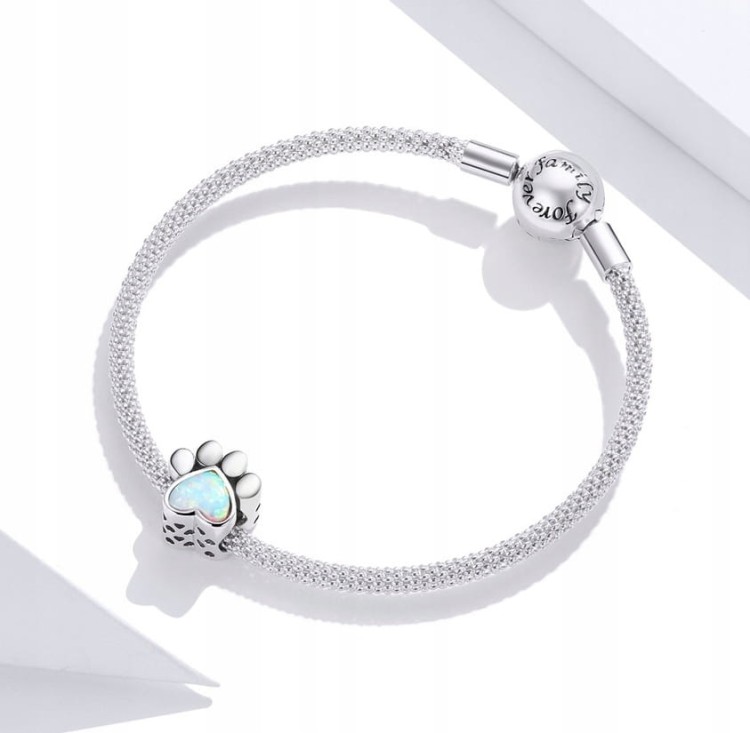 Charms do Pandora Łapa psa kota SREBRO próby s925