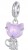 Charms do Pandora Kot opalizujący srebrny charms SREBRO próby s925