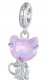 Charms do Pandora Kot opalizujący srebrny charms SREBRO próby s925