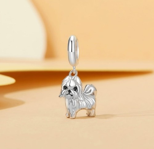 Charms do Pandora srebrny Shih Tzu SREBRO próby s925