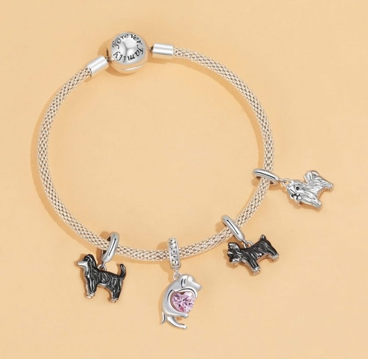 Charms do Pandora srebrny Shih Tzu SREBRO próby s925