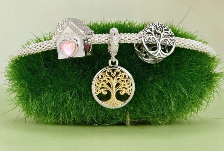 Charms do Pandora Dom rodzina drzewo SWEET HOME SREBRO próby s925