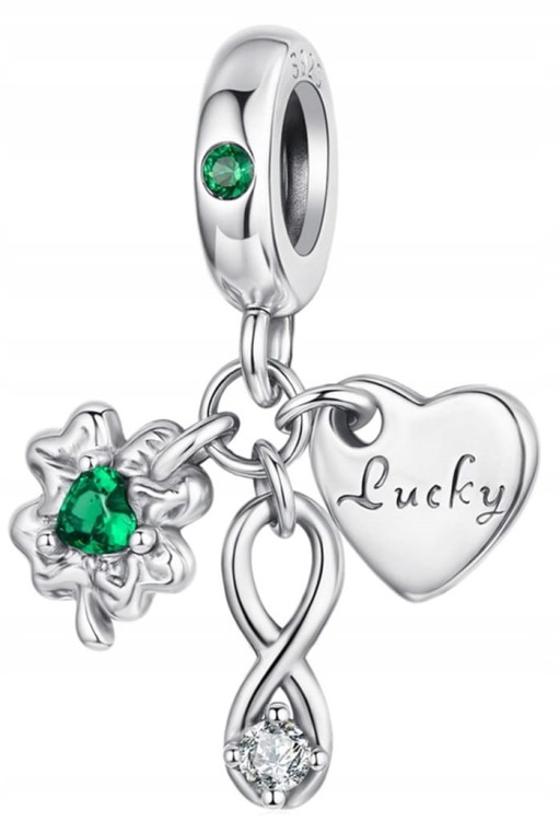 Charms do Pandora Koniczynka talizman na szczęście LUCKY SREBRO próby s925