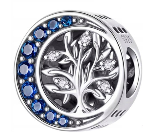 Charms do Pandora Drzewo Życia  księżyc srebrny charms SREBRO próby s925