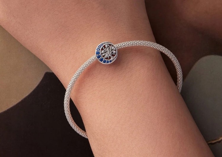 Charms do Pandora Drzewo Życia  księżyc srebrny charms SREBRO próby s925