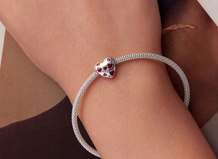 Charms do Pandora zawieszka SERCE srebrny charms SREBRO próby s925