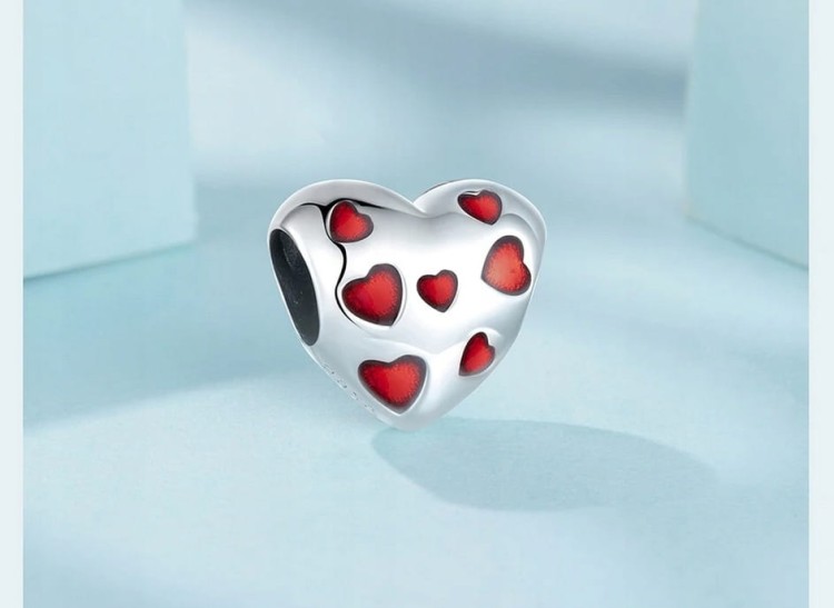 Charms do Pandora zawieszka SERCE srebrny charms SREBRO próby s925