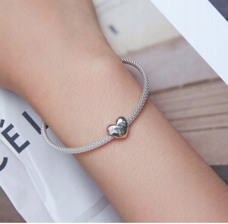 Charms do Pandora SERCE kotek KOT  pupil SREBRO próby s925
