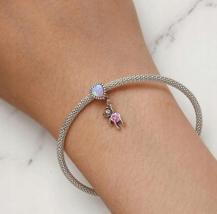 Charms zawieszka do Pandora  Miś z Balonem SREBRO próby s925