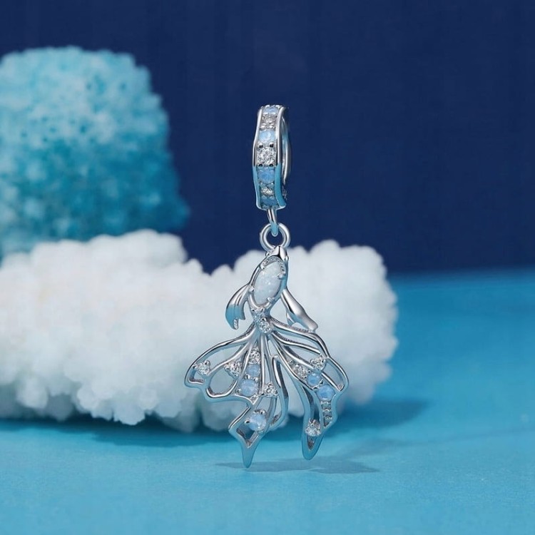 Charms do Pandora Połyskująca Rybka Welonka SREBROs925