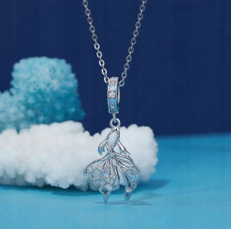 Charms do Pandora Połyskująca Rybka Welonka SREBROs925