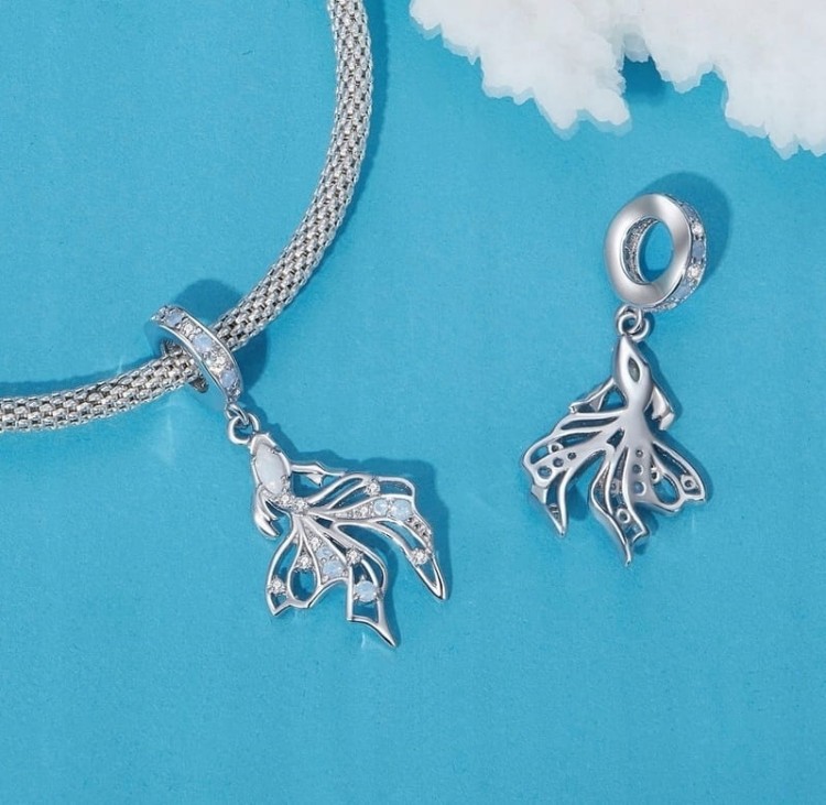 Charms do Pandora Połyskująca Rybka Welonka SREBROs925