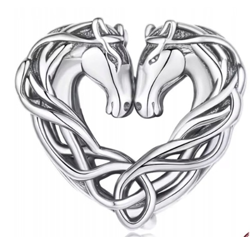 Charms do Pandora  konie  serce SREBRO próba s925