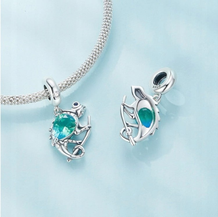 Charms  do Pandora srebrny charms Kameleon  SREBRO próba s925