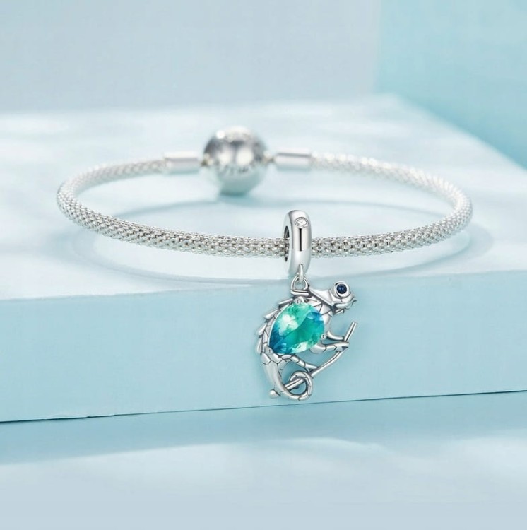 Charms  do Pandora srebrny charms Kameleon  SREBRO próba s925