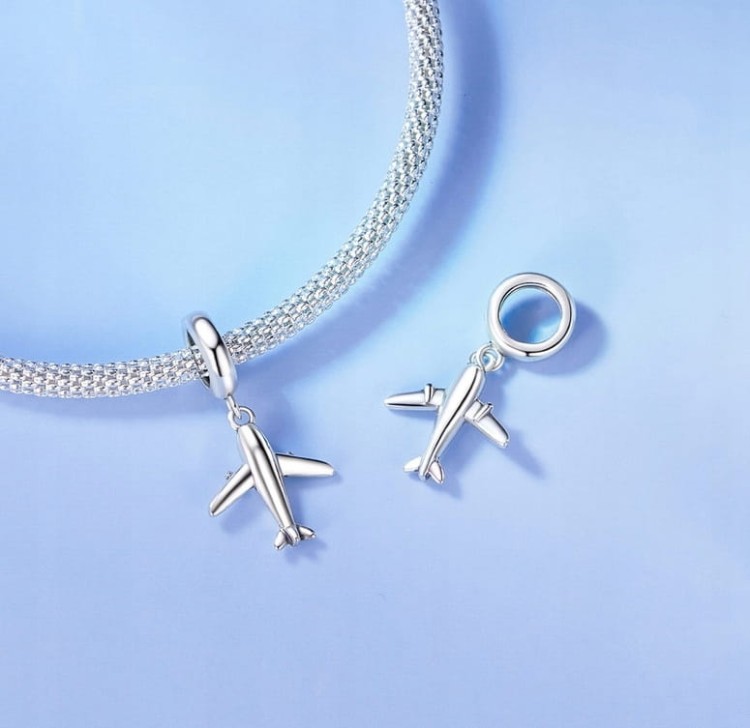 Charms do Pandora Samolot wakacje podróż w nieznane SREBRO  próba S925