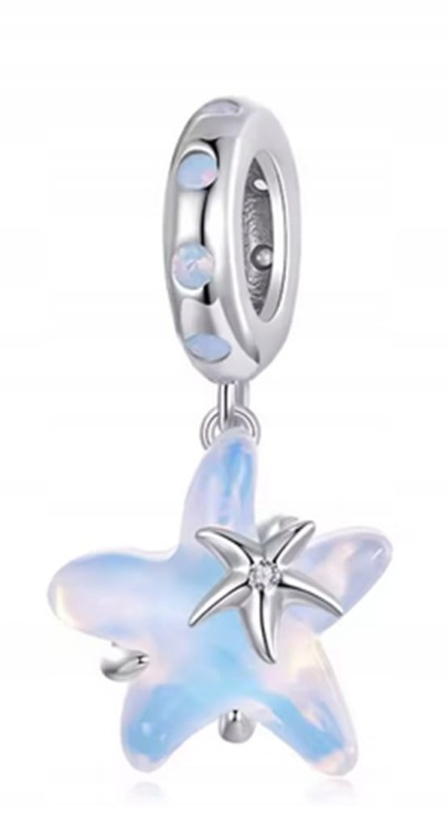 Charms zawieszka ROZGWIAZDA charms srebrny Wysoka Jakość SREBRO próba s925