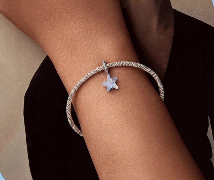 Charms zawieszka ROZGWIAZDA charms srebrny Wysoka Jakość SREBRO próba s925