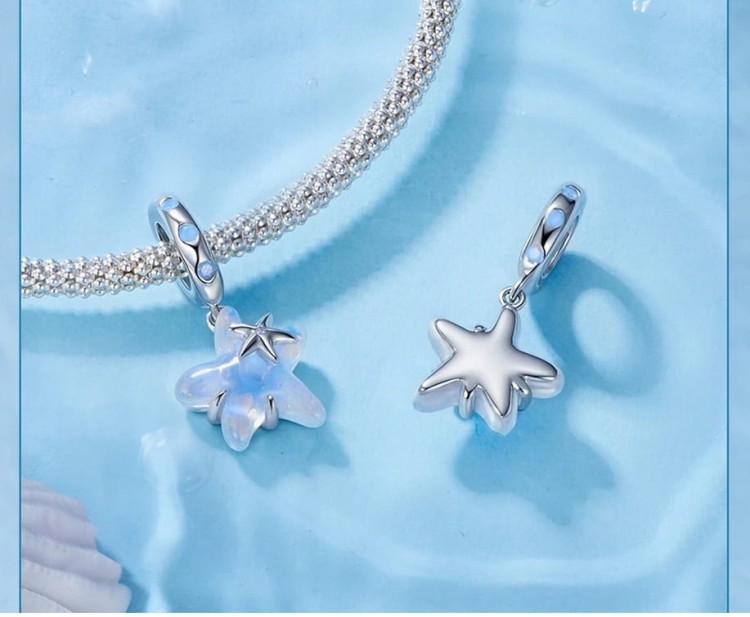 Charms zawieszka ROZGWIAZDA charms srebrny Wysoka Jakość SREBRO próba s925