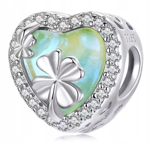 Charms do Pandora Koniczynka  szczęście pomyślność  SREBRO próba s925