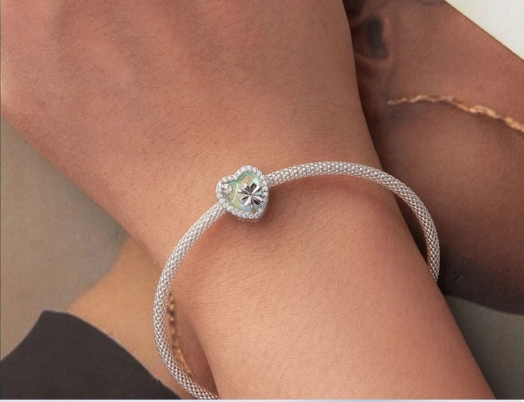 Charms do Pandora Koniczynka  szczęście pomyślność  SREBRO próba s925