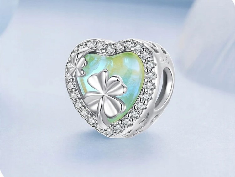 Charms do Pandora Koniczynka  szczęście pomyślność  SREBRO próba s925