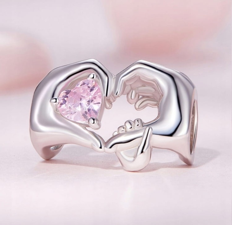 Charms do Pandora  narodziny dziecka mama i dziecko SREBRO próba s925