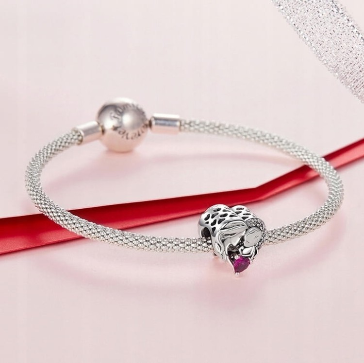 Charms do Pandora Mama i Dziecko narodziny SREBRO próba s925