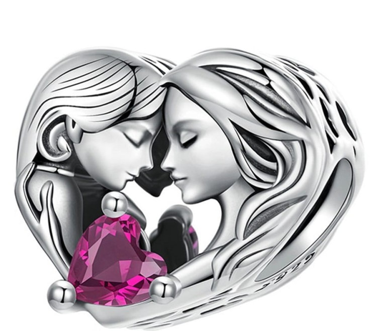 Charms do Pandora Serce Mama i córka Siostry SREBRO  próba s925