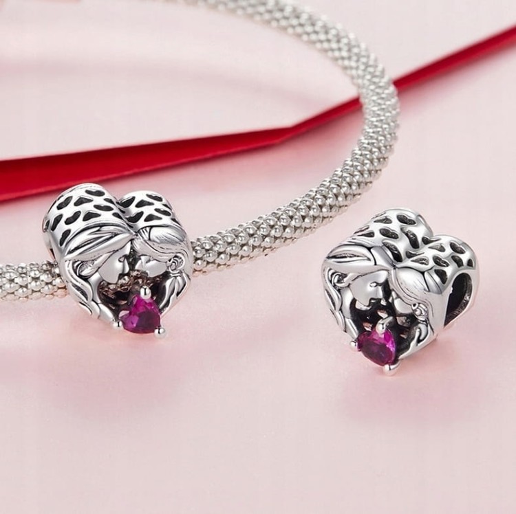 Charms do Pandora Serce Mama i córka Siostry SREBRO  próba s925