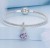 Charms do Pandora  fioletowe serce i róża SREBRO próba s925