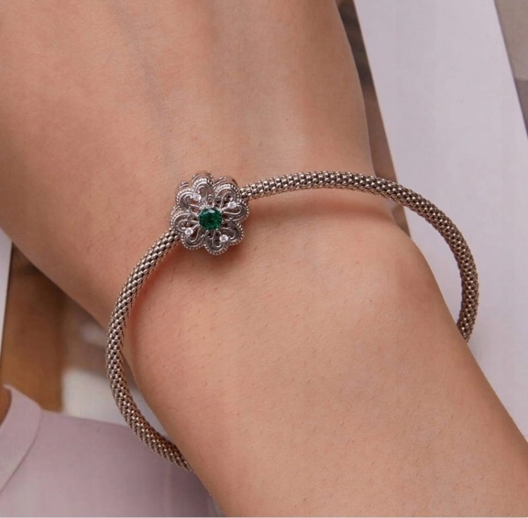 Charms do Pandora Koniczynka na szczęście  SREBRO próba s925