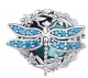 Charms do Pandora  Ważka turkusowy kryształ charms SREBRO s925