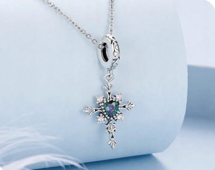 Charms do Pandora KRZYŻ symbol religia wiara  SREBRO próba s925