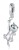 CHARMS Zawieszka srebrny charms KOT kotek pupil srebrna charmsy SREBRO s925