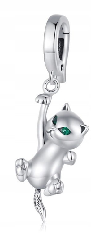 CHARMS Zawieszka srebrny charms KOT kotek pupil srebrna charmsy SREBRO s925