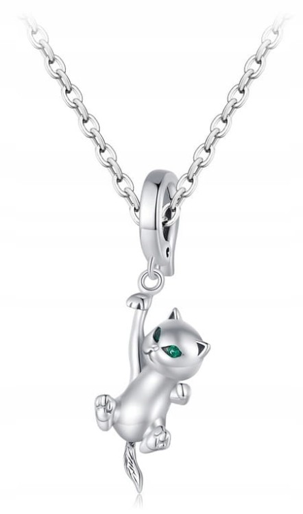 CHARMS Zawieszka srebrny charms KOT kotek pupil srebrna charmsy SREBRO s925