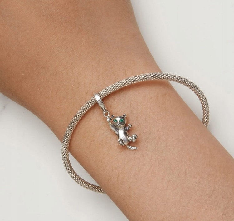 CHARMS Zawieszka srebrny charms KOT kotek pupil srebrna charmsy SREBRO s925