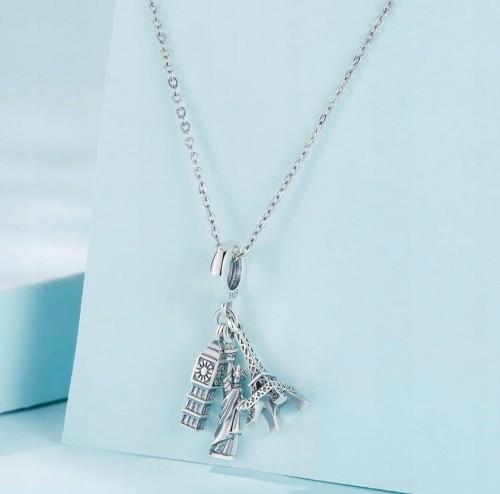 Charms do Pandorai Wieża Eiffla Big Ben Statua Wolności SREBRO próba s925