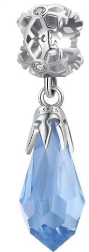 Charms do Pandora niebieski zimowy kryształ charms SREBRO próba s925
