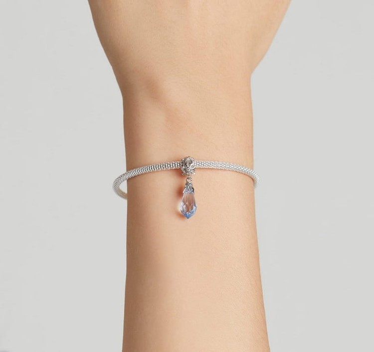 Charms do Pandora niebieski zimowy kryształ charms SREBRO próba s925