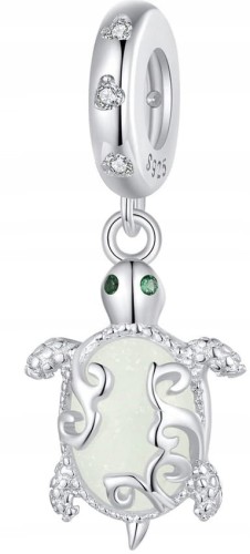 Charms do Pandora Żółw Morski świecący w ciemności  SREBRO próba s925
