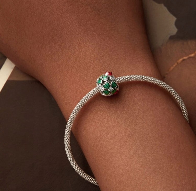 Charms do Pandora Koniczynka Biedronka SREBRO próba s925