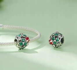 Charms do Pandora Koniczynka Biedronka SREBRO próba s925